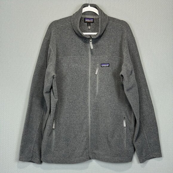 Patagonia Synchilla Jacket Mens XLarge Grey Fleece Full Zip Pockets Collar 22990 - Picture 1 of 10